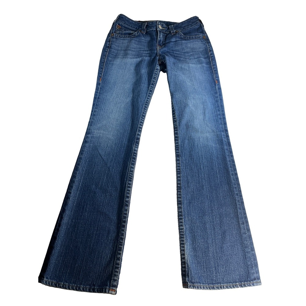 True Religion Becky Bootcut Jeans Womens ACTUAL 31x33 Stretch Denim Flap Pockets